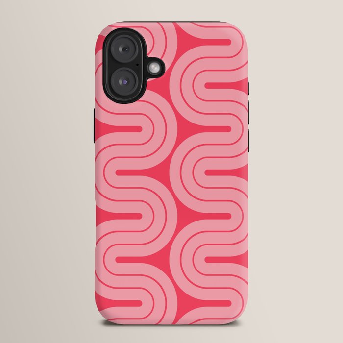 70s Throwback Wavy Stripes Pattern iPhone Case