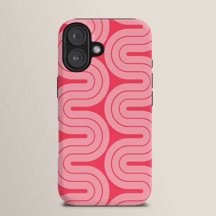 70s Throwback Wavy Stripes Pattern iPhone Case