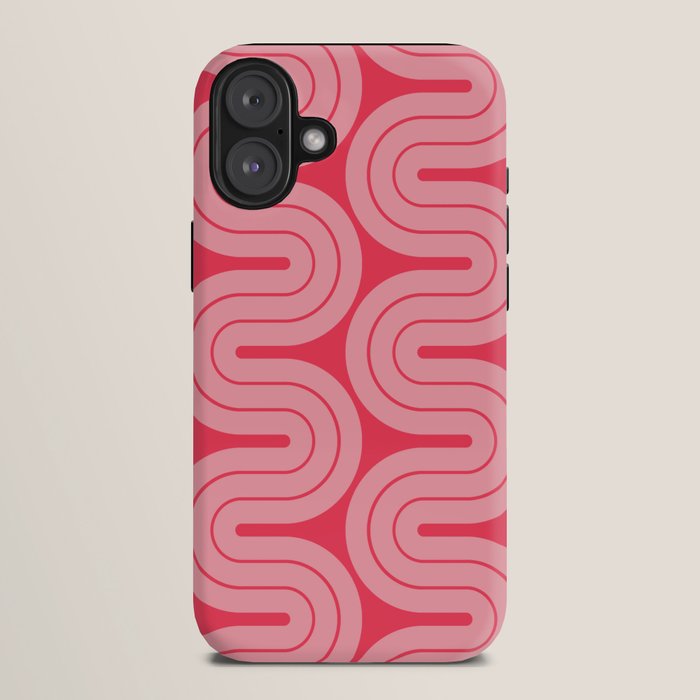70s Throwback Wavy Stripes Pattern iPhone Case