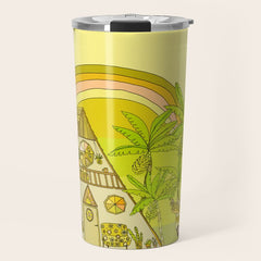 a frame simple living // banana pancakes // retro surf art by surfy birdy Travel Mug
