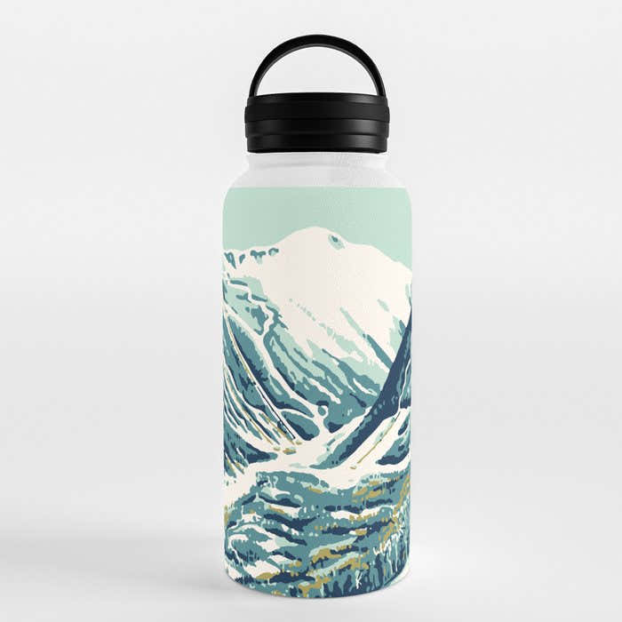2021 Ski Stowe Vermont Vintage Poster  Water Bottle
