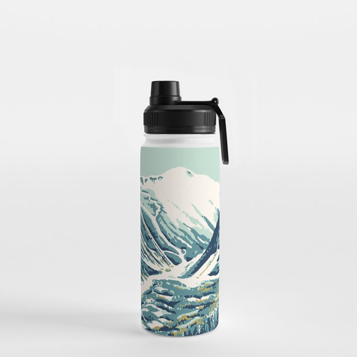 2021 Ski Stowe Vermont Vintage Poster  Water Bottle