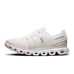 On Running Women's Cloud 6 Wide Shoes - White / White