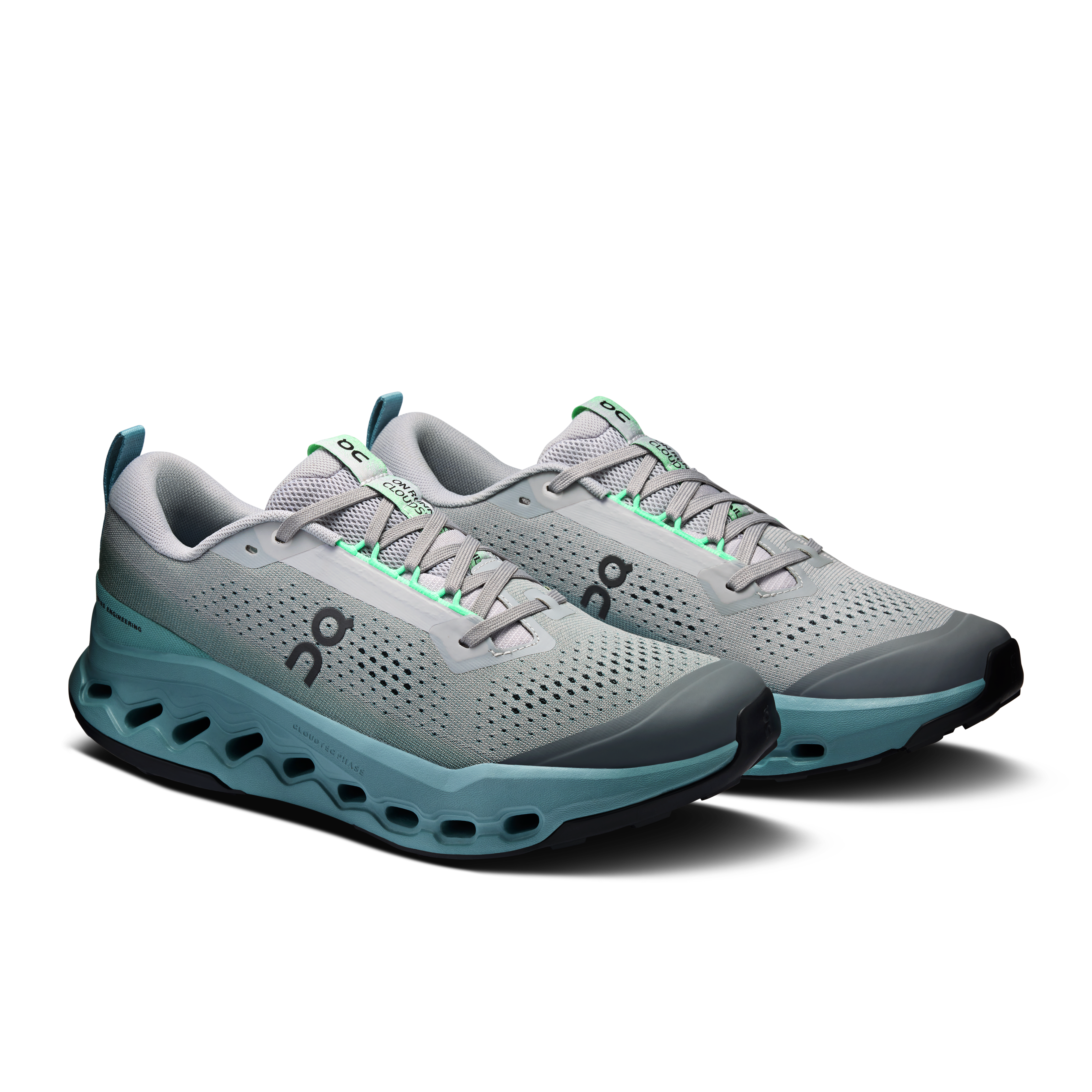 On Running Men's Cloudsurfer Trail 2 Shoes - Platinum / Tide