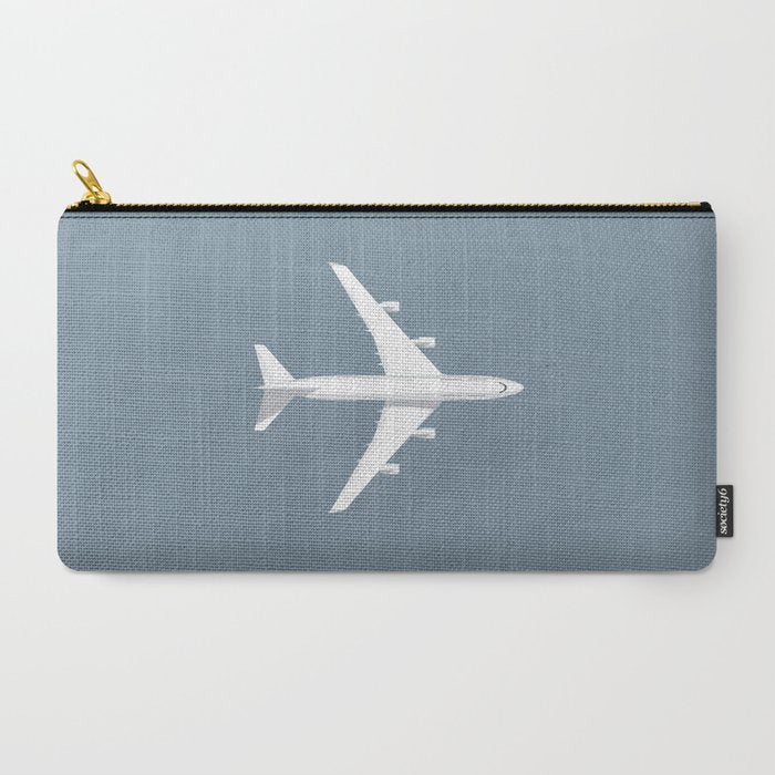 747-400 Jumbo Jet Airliner Aircraft - Slate Carry All Pouch