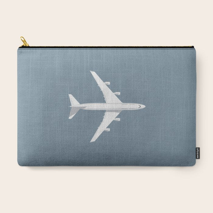 747-400 Jumbo Jet Airliner Aircraft - Slate Carry All Pouch