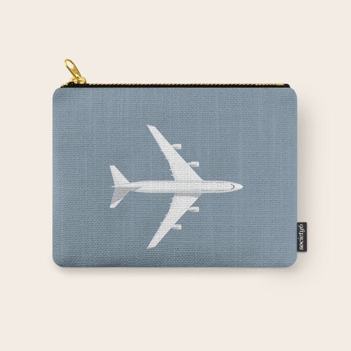 747-400 Jumbo Jet Airliner Aircraft - Slate Carry All Pouch