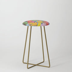 A Hand Is All We Need, Abstract Human Face Community, Humanity People Colorful Concept Positivity Stool