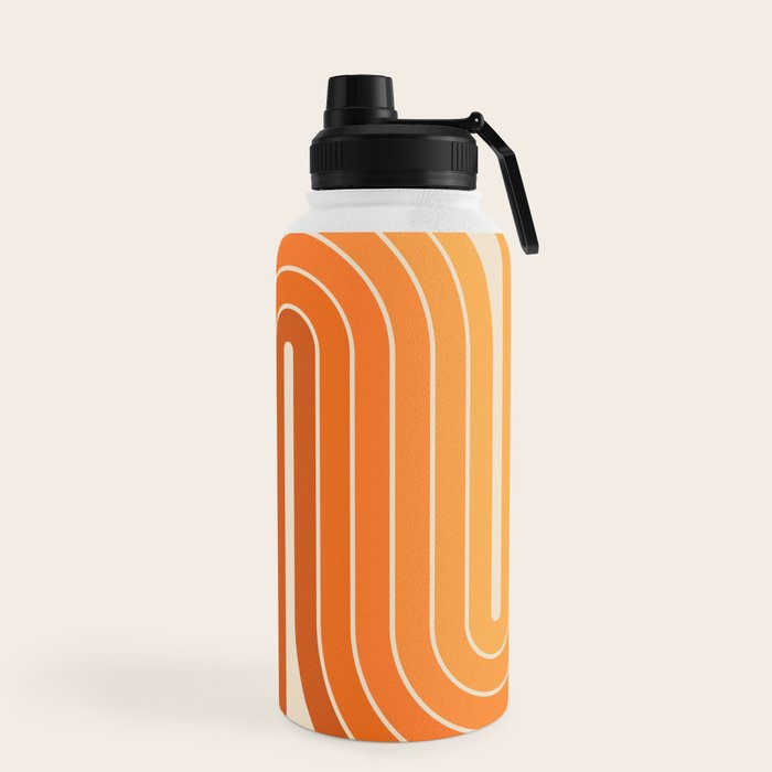 70s Retro Vintage Style Minimal Design 553 Water Bottle