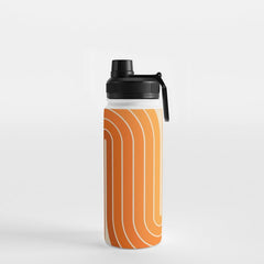 70s Retro Vintage Style Minimal Design 553 Water Bottle