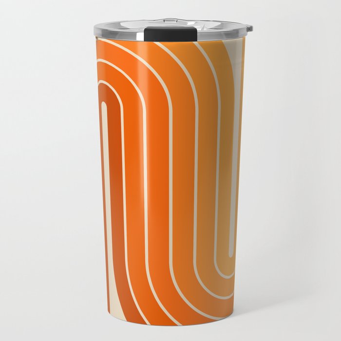 70s Retro Vintage Style Minimal Design 553 Travel Mug