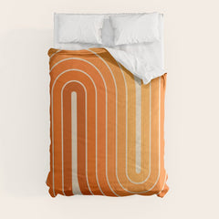 70s Retro Vintage Style Minimal Design 553 Comforter