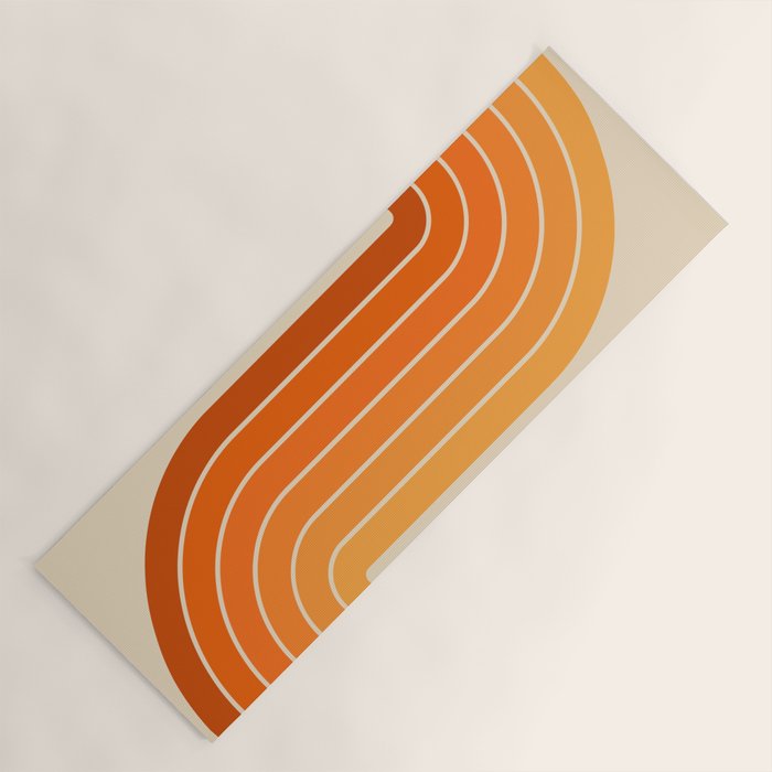 70s Retro Vintage Style Minimal Design 553 Yoga Mat
