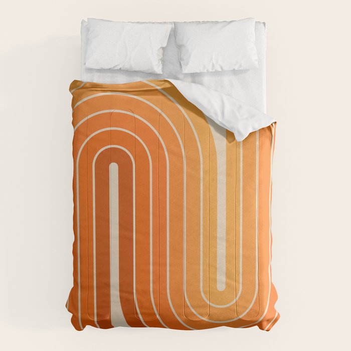 70s Retro Vintage Style Minimal Design 553 Comforter