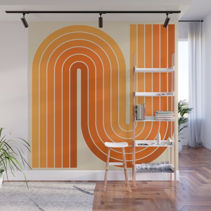 70s Retro Vintage Style Minimal Design 553 Wall Mural
