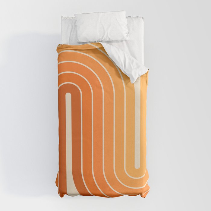 70s Retro Vintage Style Minimal Design 553 Duvet Cover