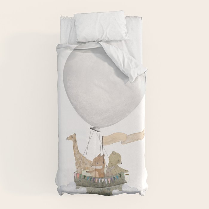 a little balloon adventure Duvet Cover