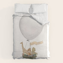a little balloon adventure Duvet Cover