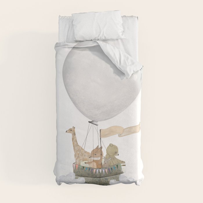 a little balloon adventure Duvet Cover