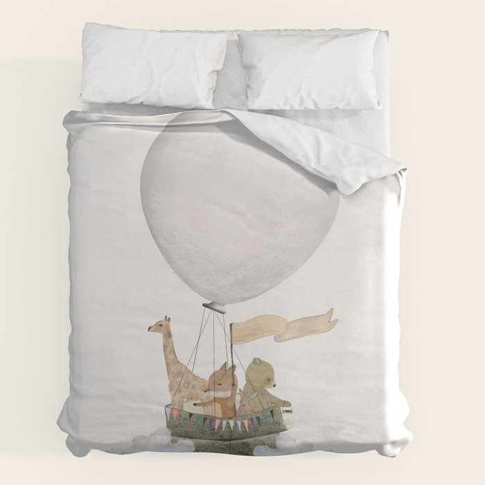 a little balloon adventure Duvet Cover