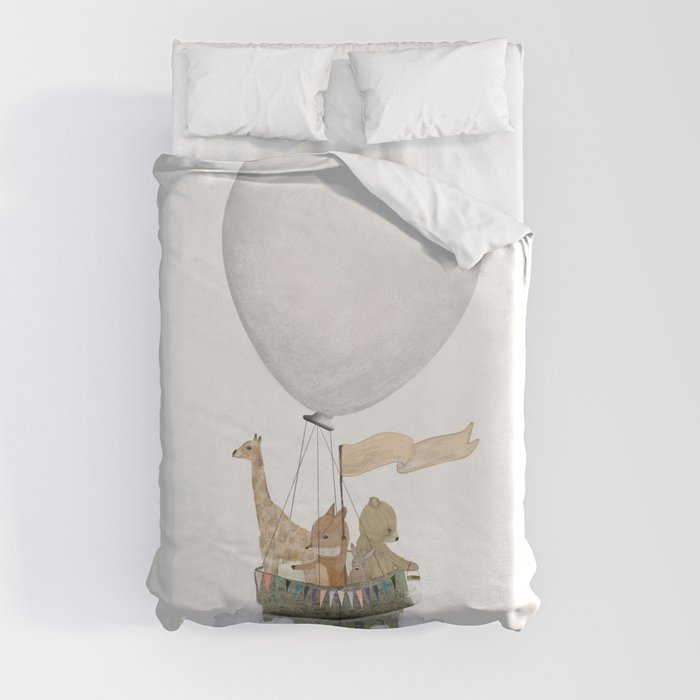 a little balloon adventure Duvet Cover