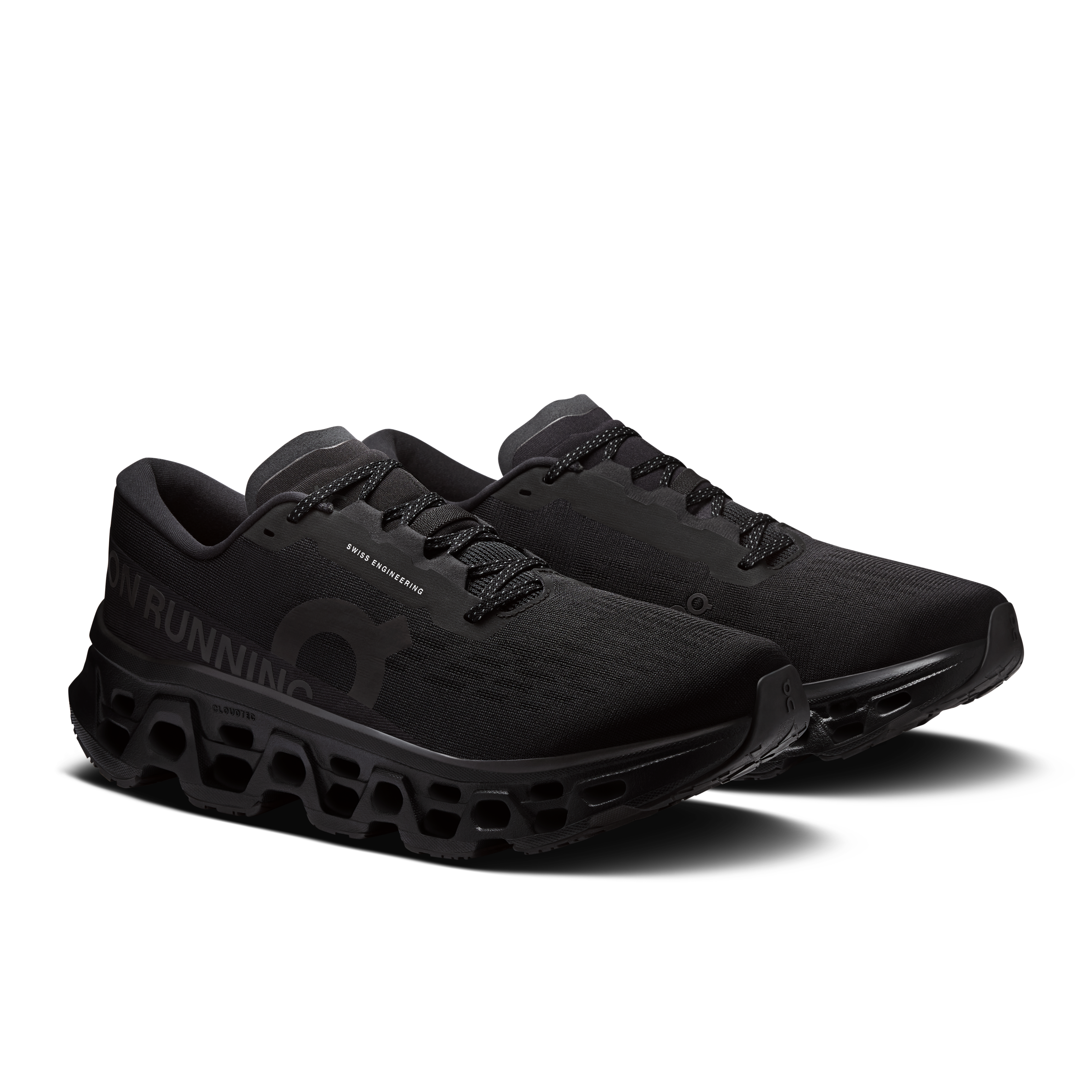 On Running Men's Cloudmonster 3 Wide Shoes - Black / Black