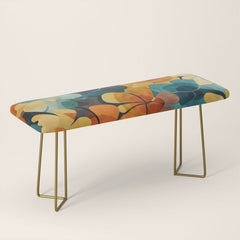 A Floral Palette of Colorful Petals Bench