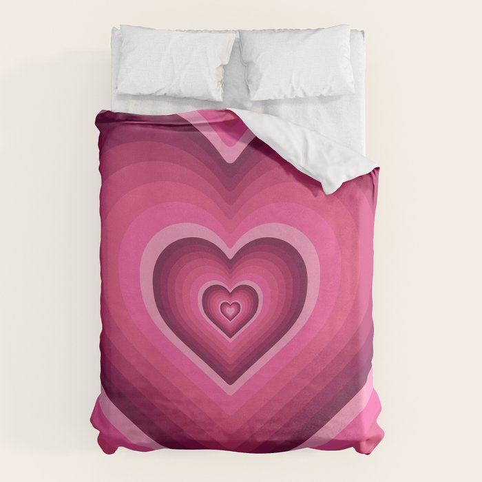 70's Heart Duvet Cover
