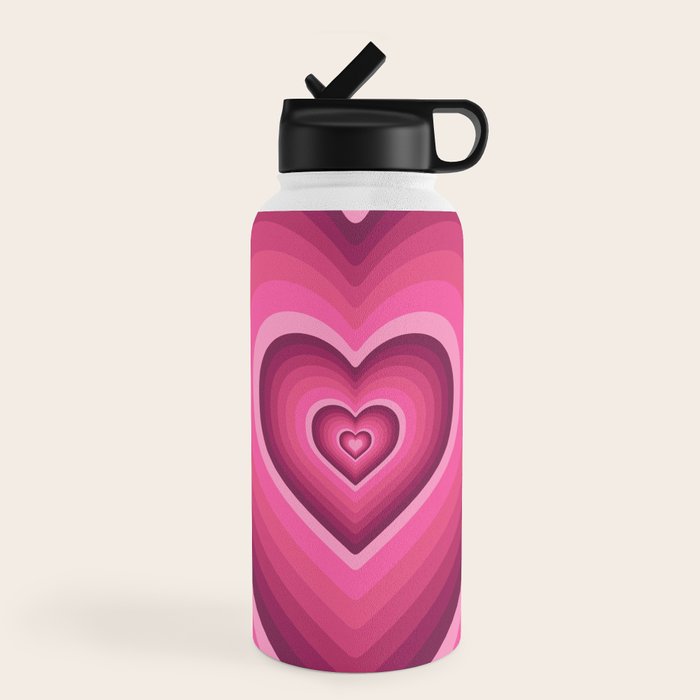 70's Heart Water Bottle