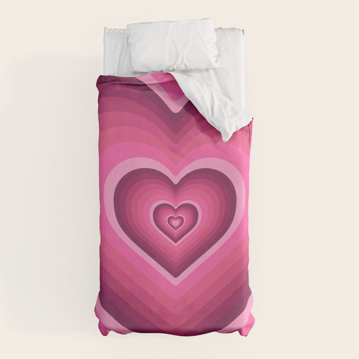70's Heart Duvet Cover