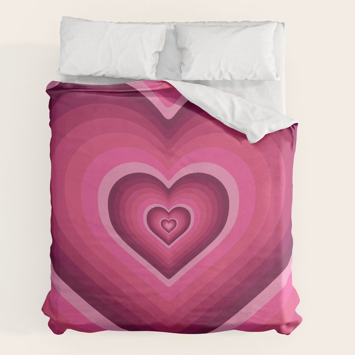 70's Heart Duvet Cover