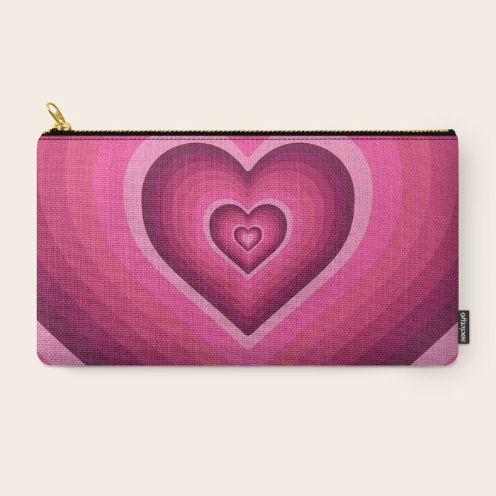 70's Heart Carry All Pouch