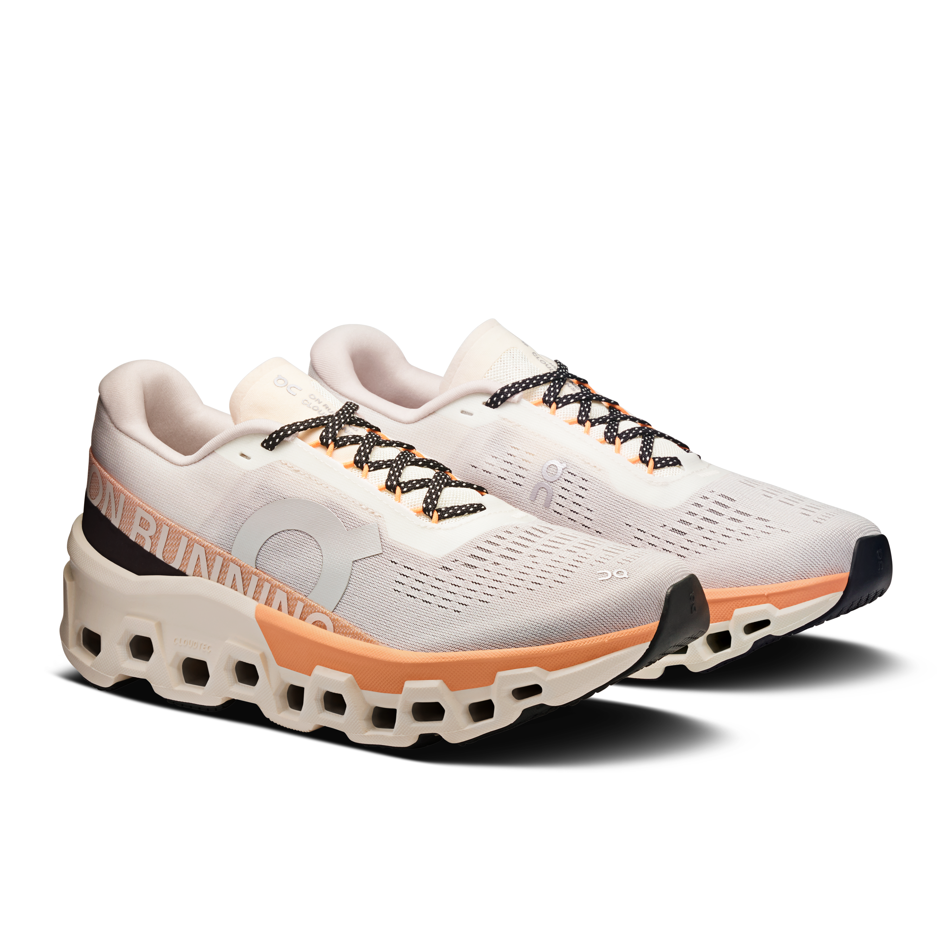 On Running Women's Cloudmonster 2 Shoes - Ivory / Tangerine
