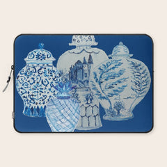 4 Four 4 Blue and White Ginger Jars  Laptop Sleeve
