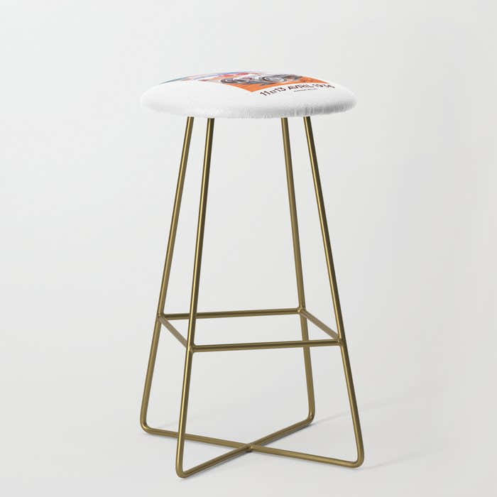 1936 Monaco Grand Prix Race Poster  Stool