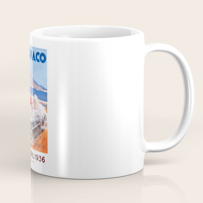 1936 Monaco Grand Prix Race Poster  Coffee Mug