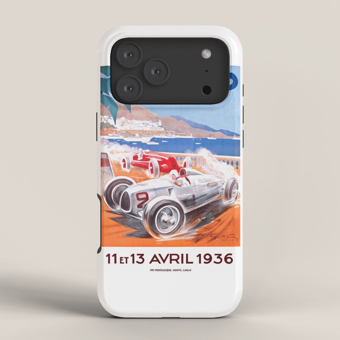 1936 Monaco Grand Prix Race Poster  iPhone Case