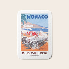 1936 Monaco Grand Prix Race Poster  Bath Mat