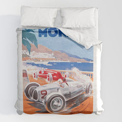 1936 Monaco Grand Prix Race Poster  Duvet Cover