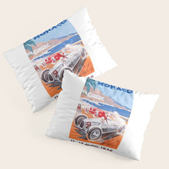 1936 Monaco Grand Prix Race Poster  Pillow Sham