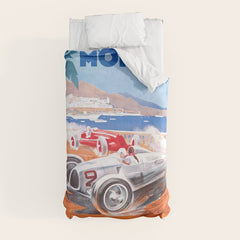 1936 Monaco Grand Prix Race Poster  Duvet Cover
