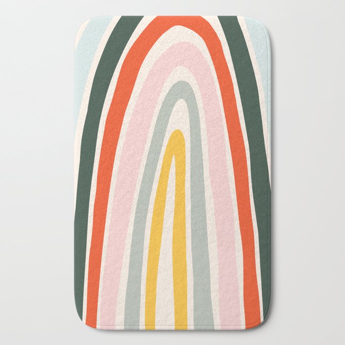 70s Vintage Rainbow Bath Mat