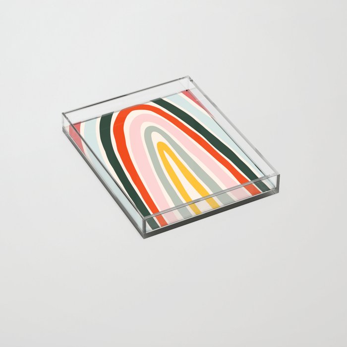 70s Vintage Rainbow Acrylic Tray