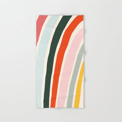 70s Vintage Rainbow Bath Towel