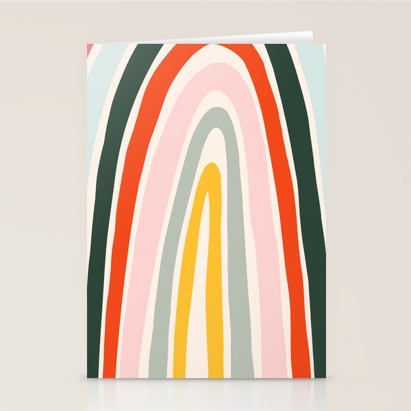 70s Vintage Rainbow Stationery Card
