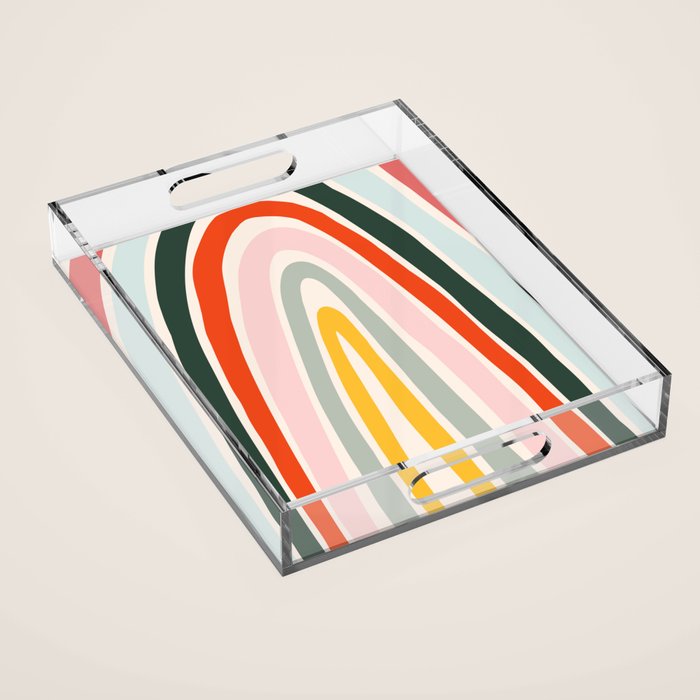 70s Vintage Rainbow Acrylic Tray