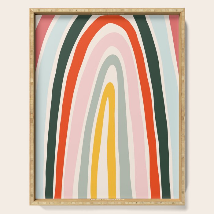 70s Vintage Rainbow Serving Tray