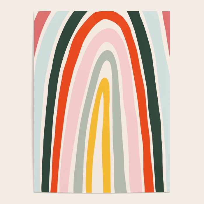 70s Vintage Rainbow Poster