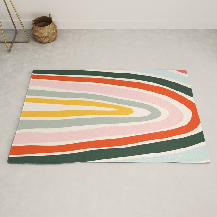 70s Vintage Rainbow Rug