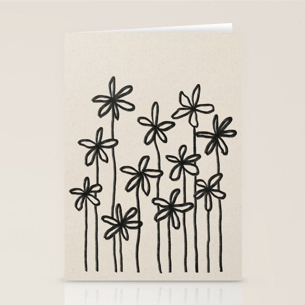 A Field Of Flowers Stationery Card